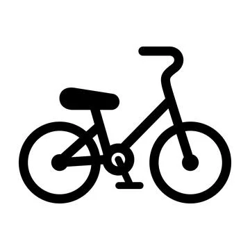 Vector Black Bicycle Icon. Simple Minimalistic Vector Bike Icon. Cycling Sign Stock Illustration