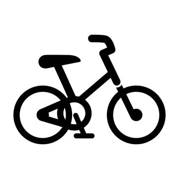 Vector Black Bicycle Icon. Simple Minimalistic Vector Bike Icon. Cycling Sign Stock Illustration