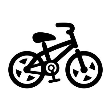 Vector Black Bicycle Icon. Simple Minimalistic Vector Bike Icon. Cycling Sign Stock Illustration