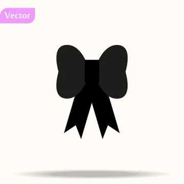 Vector Black Bow Tie - isolated on white background. eps10 Stock Illustration