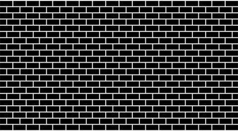 Vector black brick wall Stock Illustration