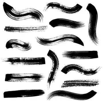 Vector black brush strokes Stock-Illustration