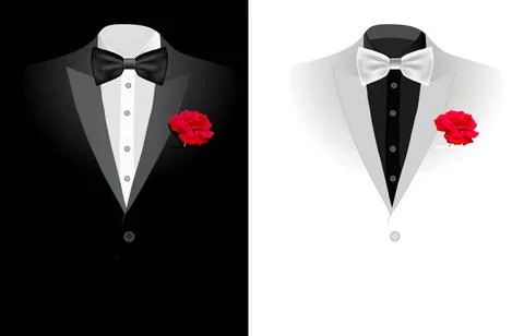 Vector black business suit vector black business suit on black and on whit... Stock Photos