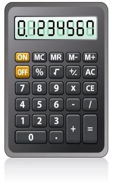 Vector black calculator Stock Illustration