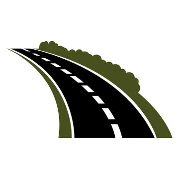 Vector black car road icon Stock Illustration