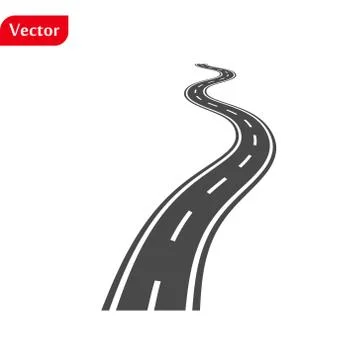 Vector black car road icon. Highway symbol. Road sign. eps10 Illustrazione stock