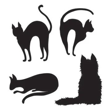 Vector black cats Stock Illustration