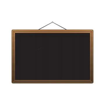 Vector Black chalkboard with brown corners over white Illustrazione stock
