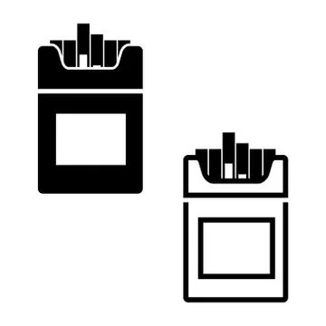 Vector black Cigarettes icon Illustrazione stock