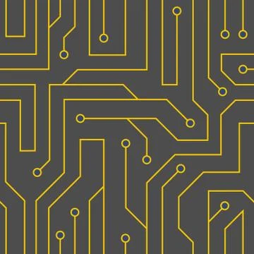 Vector black circuit board background Stock Illustration