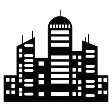 Vector black city Stock Illustration