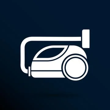 Vector black cleaner icon vacuum symbol electric Stock Illustration
