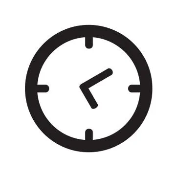 Vector black clocks icon Vector Illustrazione stock