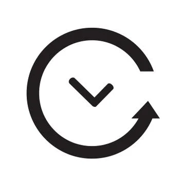 Vector black clocks icons. Stock Illustration