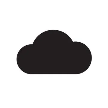 Vector black cloud icon Stock Illustration