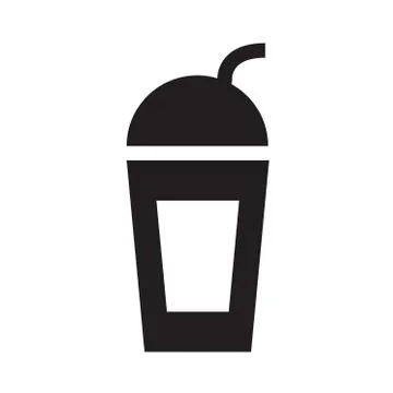 Vector black coffee icon 스톡 일러스트