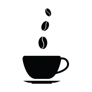 Vector black coffee icons イラスト素材