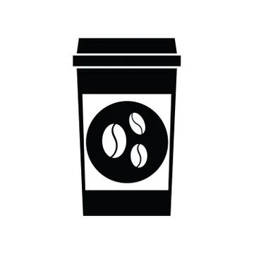 Vector black coffee icons Illustrazione stock