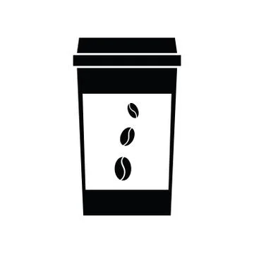 Vector black coffee icons Stockillustratie