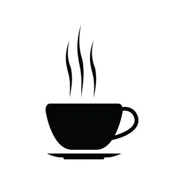 Vector black coffee icons Illustrazione stock