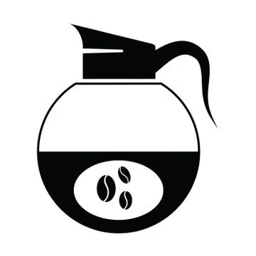 Vector black coffee icons Stockillustratie