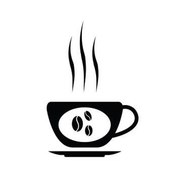 Vector black coffee icons Illustrazione stock