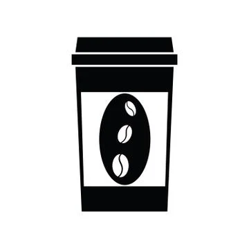 Vector black coffee icons Illustrazione stock