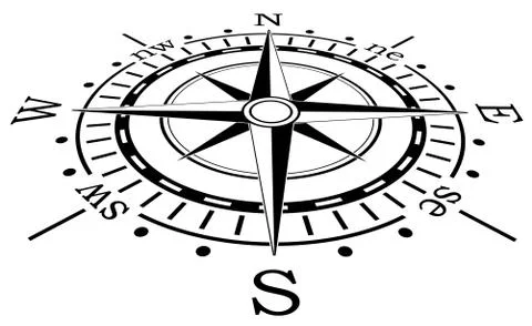 Vector black compass Stock Illustration