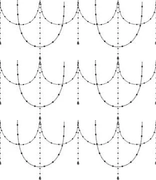 Vector Black Decorative Seamless Pattern Stock Illustration