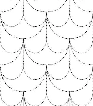 Vector Black Decorative Seamless Pattern Stock Illustration