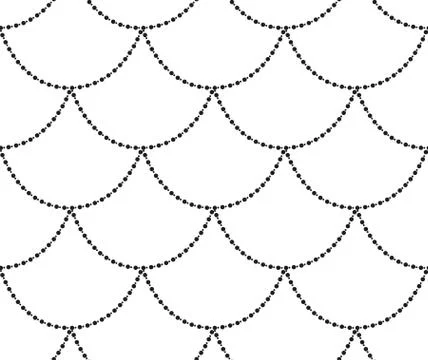 Vector Black Decorative Seamless Pattern Stock Illustration