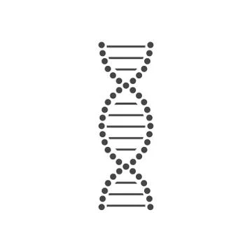 Vector black DNA helix icon design イラスト素材