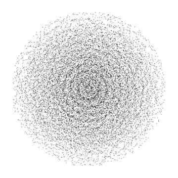 Vector black dots in circle form Stock Illustration