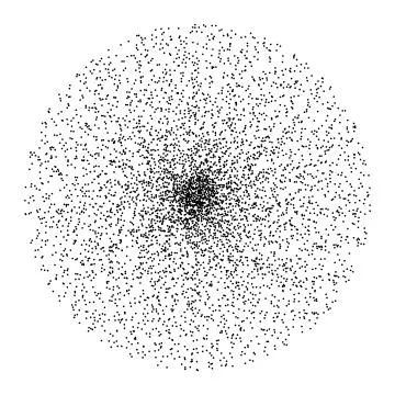 Vector black dots in circle form Stock Illustration