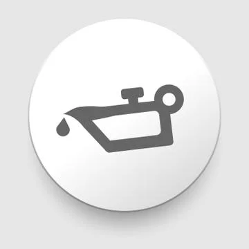 Vector black engine oil icon on white background Illustrazione stock