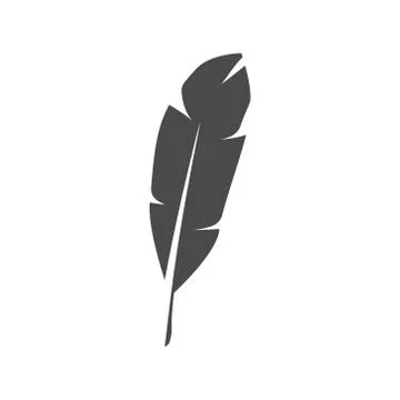 Vector black feather icon design Stock Illustration