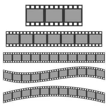 Vector black film frame. Stock Illustration