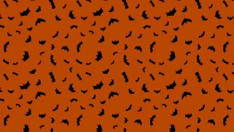 Vector black flying bats silhouettes banner Stock Illustration