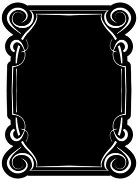 Vector black frame with elegant border Stock Illustration