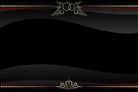 Vector black frame with golden pattern 스톡 일러스트