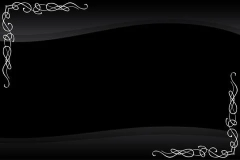 Vector black frame with white pattern Stockillustratie