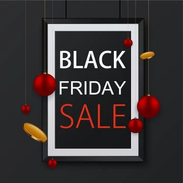 Vector black friday poster background. Stock-Illustration