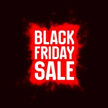 Vector Black Friday Sale background with shining blast of red fireworks. Vect Stock Illustration