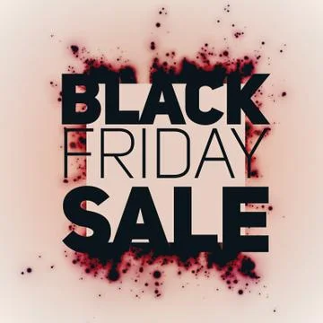 Vector Black Friday Sale background with shining blast of dark red sparkles.  Stock Illustration