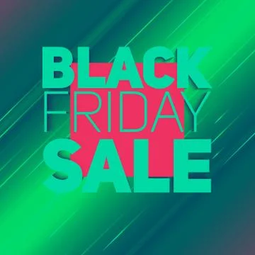 Vector Black Friday Sale background with shining ray of energy. Vector illust Stock Illustration