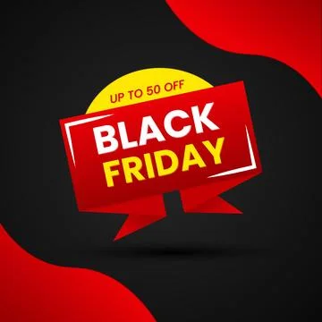 Vector Black friday sale flat design discount and offer Stock Illustration