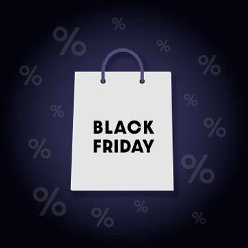 Vector black friday square banner post template. Stock Illustration