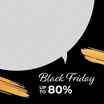Vector black friday square social media post template. Stock Illustration