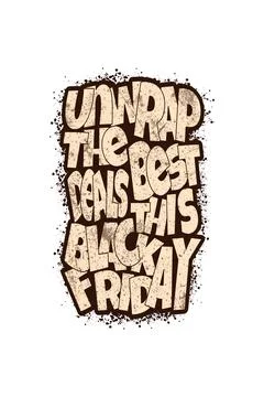 Vector black friday vintage t shirt design template Illustrazione stock