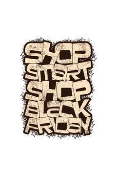 Vector black friday vintage t shirt design template Stock Illustration